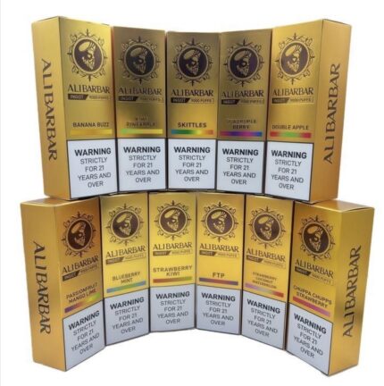 Alibarbar 25 CT Box bulk disposable vape pack with assorted premium flavours.
